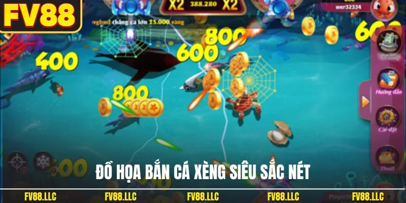 Đồ họa bắn cá xèng siêu sắc nét