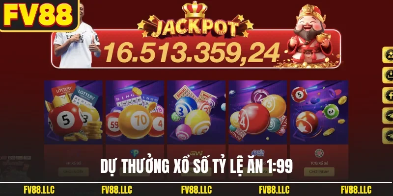 Dự thưởng xổ số tỷ lệ ăn 1:99