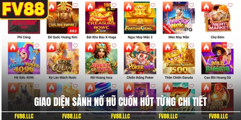 Giao diện sảnh nổ hũ cuốn hút từng chi tiết