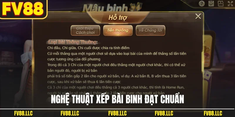 Nghệ thuật xếp bài binh đạt chuẩn