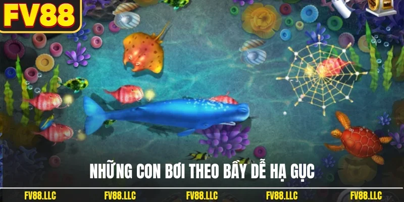 Những con bơi theo bầy dễ hạ gục