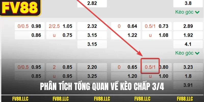 Phân tích tổng quan về kèo chấp 3/4