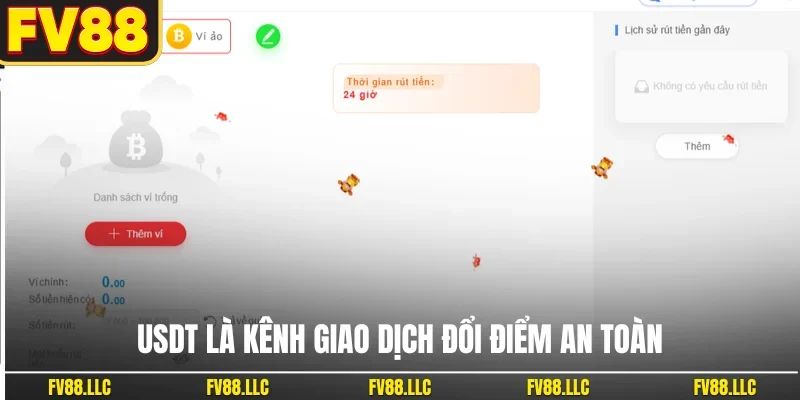 USDT là kênh giao dịch đổi điểm an toàn
